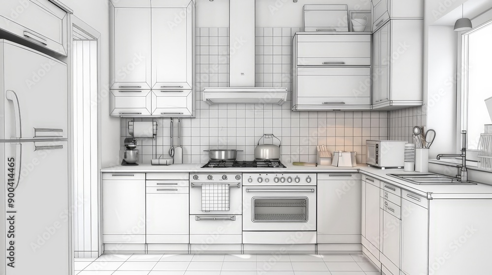 The kitchen work triangle is a key design principle that improves efficiency. The kitchen work triangle is a key design principle that improves efficiency.