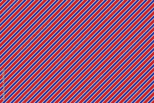 Red, Blue and white diagonal stripes pattern background