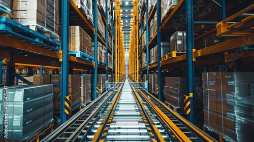 A warehouse equipped with automated storage and retrieval systems (ASRS) that maximize efficiency. 