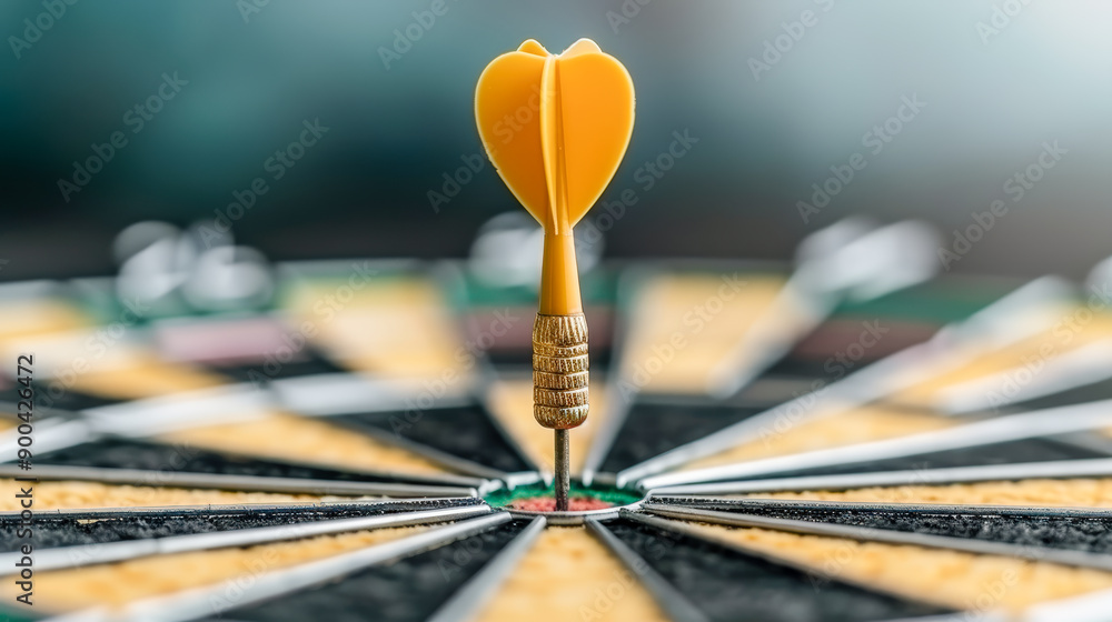 Precision and Passion A close-up of a dart hitting the bullseye on a dartboard, symbolizing the focus and accuracy needed to achieve your goals and hit your target with confidence wallpaper, backgroun Precision and Passion A close-up of a dart hitting the bullseye on a dartboard, symbolizing the focus and accuracy needed to achieve your goals and hit your target with confidence wallpaper, backgroun