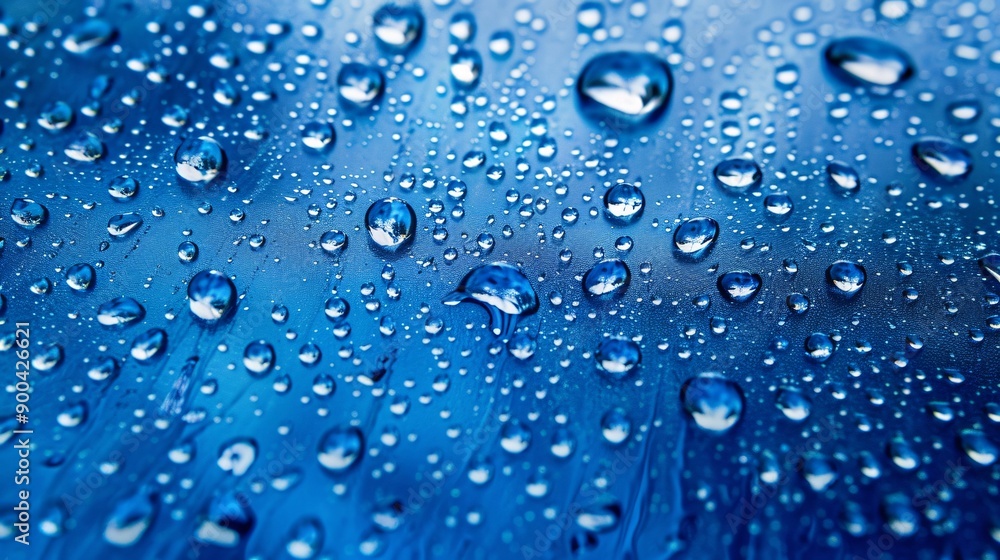 Water drops on the glass with a blurred background. Water drops on the glass with a blurred background.