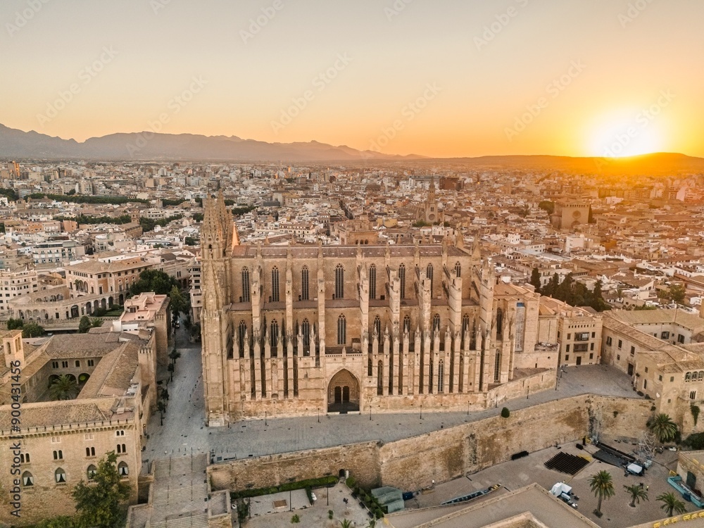 Fototapeta premium Palma de Mallorca - Cathedral, Spain. La Seu de Palma
