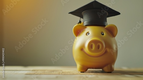 The Piggybank with Graduation Cap photo