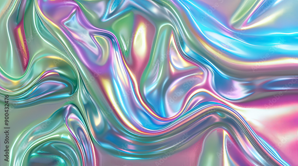 Fluidic Iridescent Abstract Background AI Generative Fluidic Iridescent Abstract Background AI Generative
