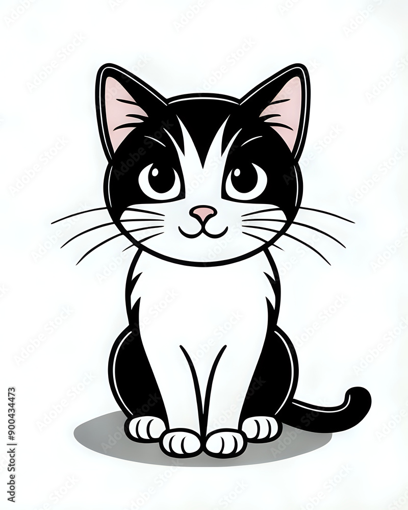 illustration, portrait of a cat illustration, portrait of a cat