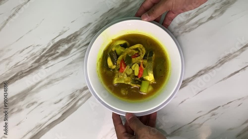 Indonesian Milkfish in Turmeric Broth