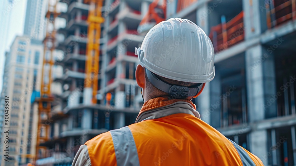 Close-up Photograph of Engineer Wearing White Safety Helmet Inspecting Construction Site Close-up Photograph of Engineer Wearing White Safety Helmet Inspecting Construction Site