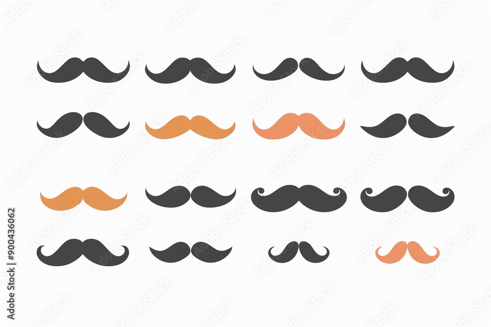 Mustaches icon, hipster sign, Fathers day symbol, barber logo, human whisker, vintage moustache emblem Mustaches icon, hipster sign, Fathers day symbol, barber logo, human whisker, vintage moustache emblem