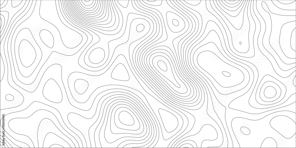Ocean topographic line map with curvy wave isolines vector illustration. Abstract topographic contours map background, Vector contour topographic map. Cartography texture abstract banner use.. Ocean topographic line map with curvy wave isolines vector illustration. Abstract topographic contours map background, Vector contour topographic map. Cartography texture abstract banner use..