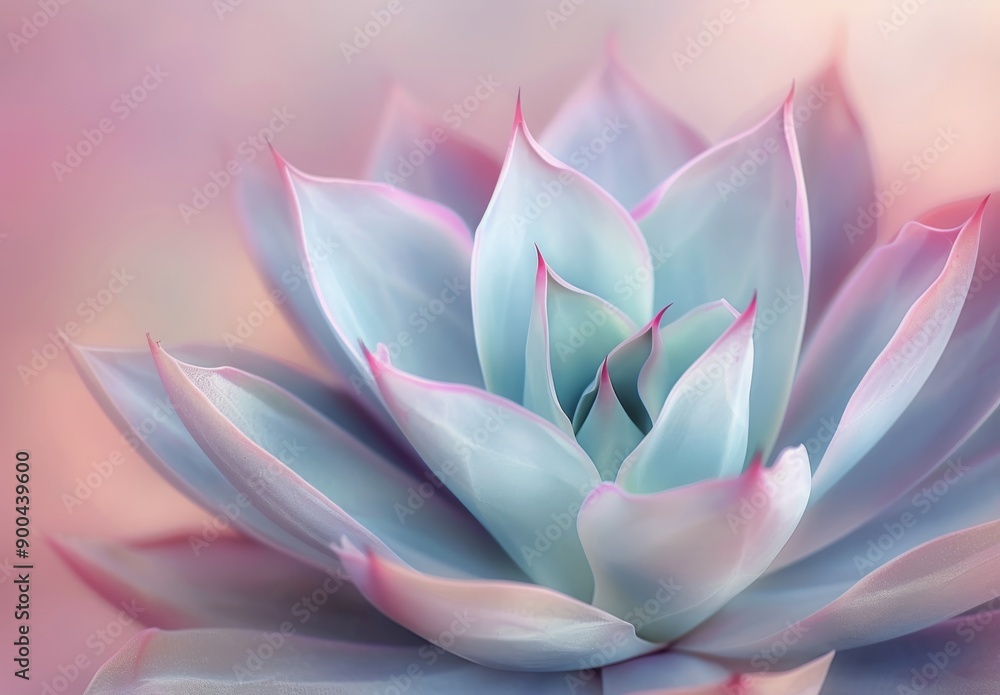 Pink And Blue Succulents Close Up Pink And Blue Succulents Close Up