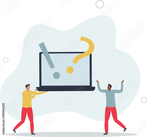 Feedback and review.asking questions and receiving answers.flat design.illustration with people.