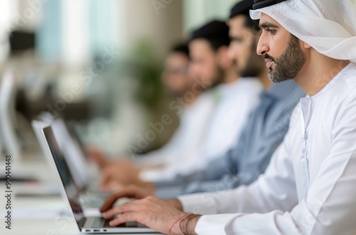Men Working on Laptops in Office