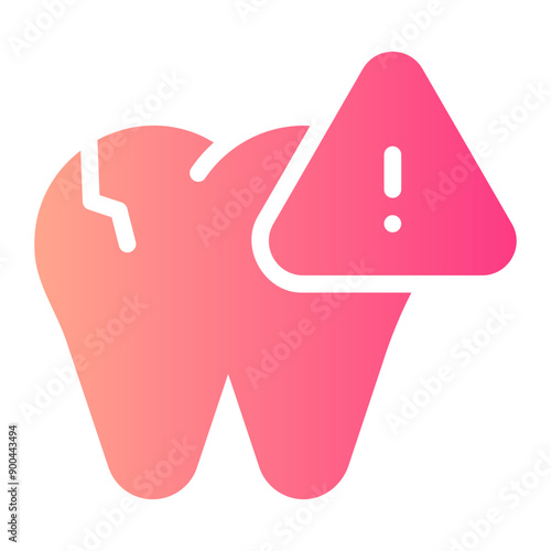dental caries gradient icon