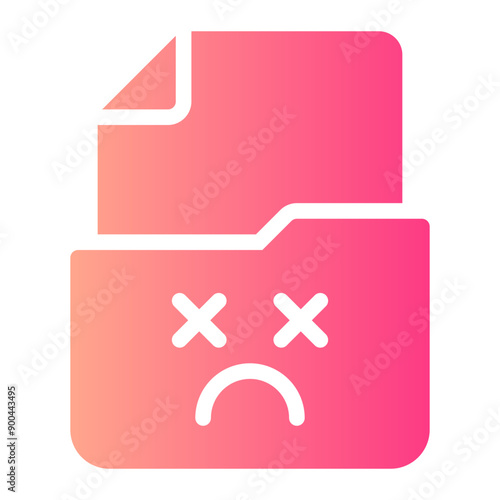 corrupted file gradient icon