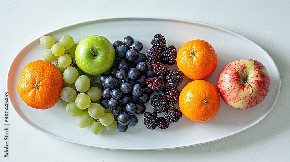Assorted Fruits Arranged Beautifully on a Plate for a Healthy Lifestyle Assorted Fruits Arranged Beautifully on a Plate for a Healthy Lifestyle