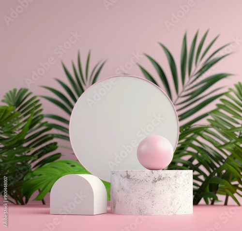 Pink And Green Product Display