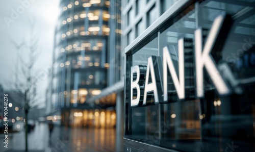 Modern Bank Building Entrance