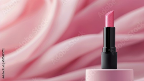 Pink Lipstick On A Pink Background