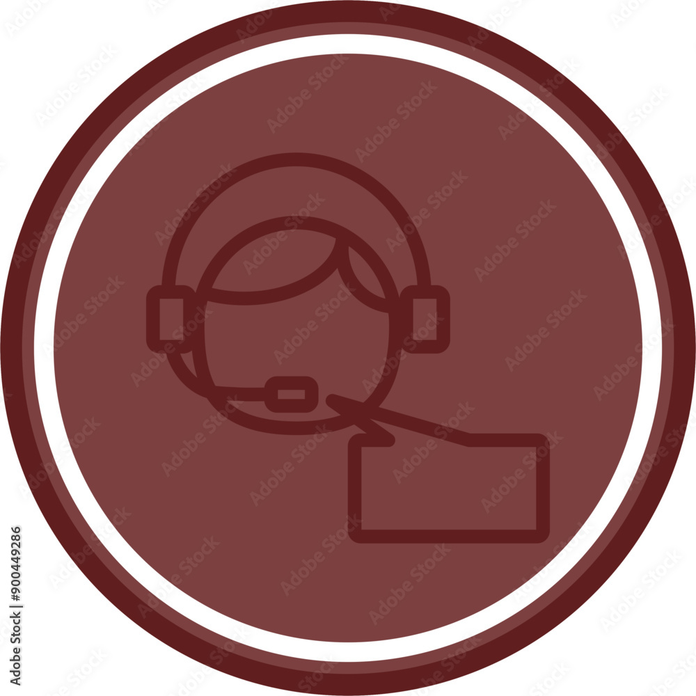 Advice Vector Line Double Circle Maroon Advice Vector Line Double Circle Maroon