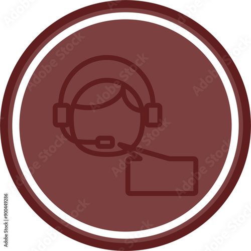 Advice Vector Line Double Circle Maroon