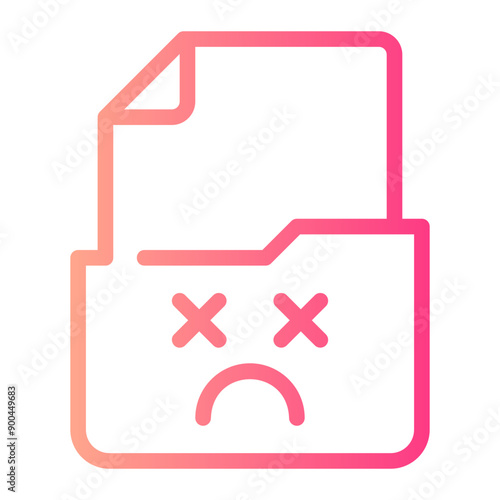 corrupted file gradient icon