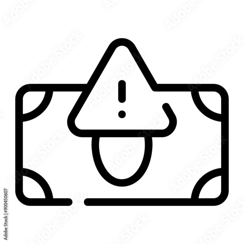 financial crisis line icon