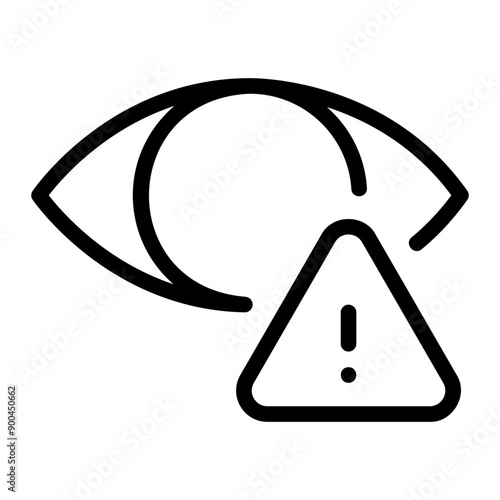 vision problem line icon