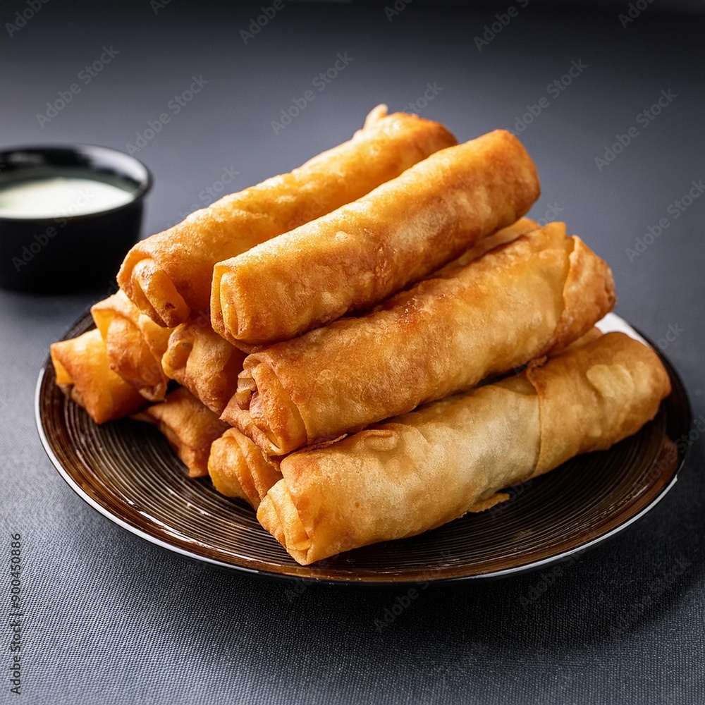 Turkish deep fried cigar shaped spring rolls, sigara borek Turkish deep fried cigar shaped spring rolls, sigara borek