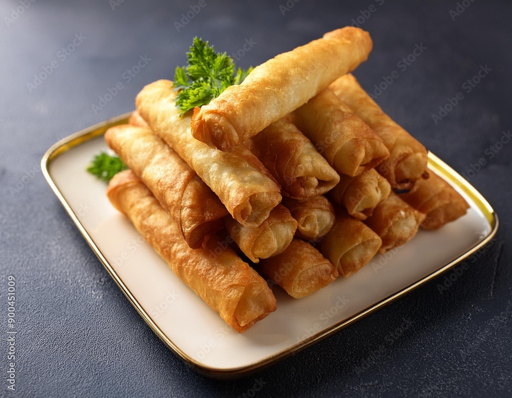 Turkish deep fried cigar shaped spring rolls, sigara borek Turkish deep fried cigar shaped spring rolls, sigara borek
