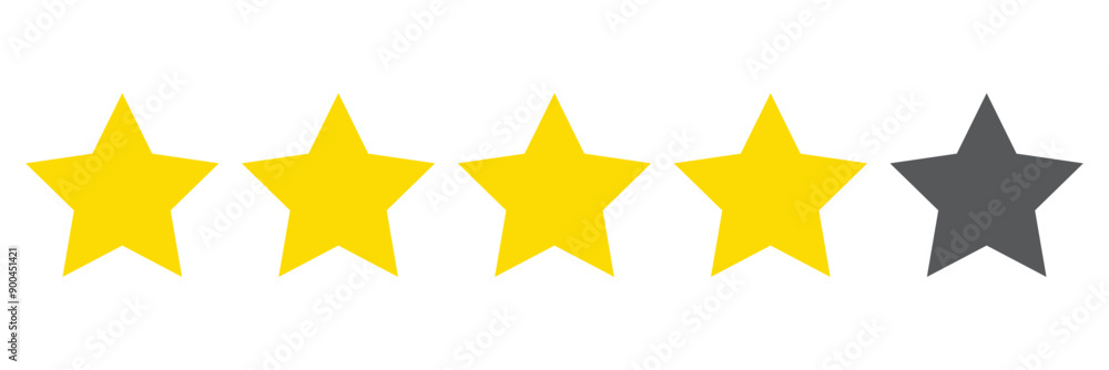 Product rating or customer review 5 star icon. Five star rating icon. Product rating or customer review 5 star icon. Five star rating icon.