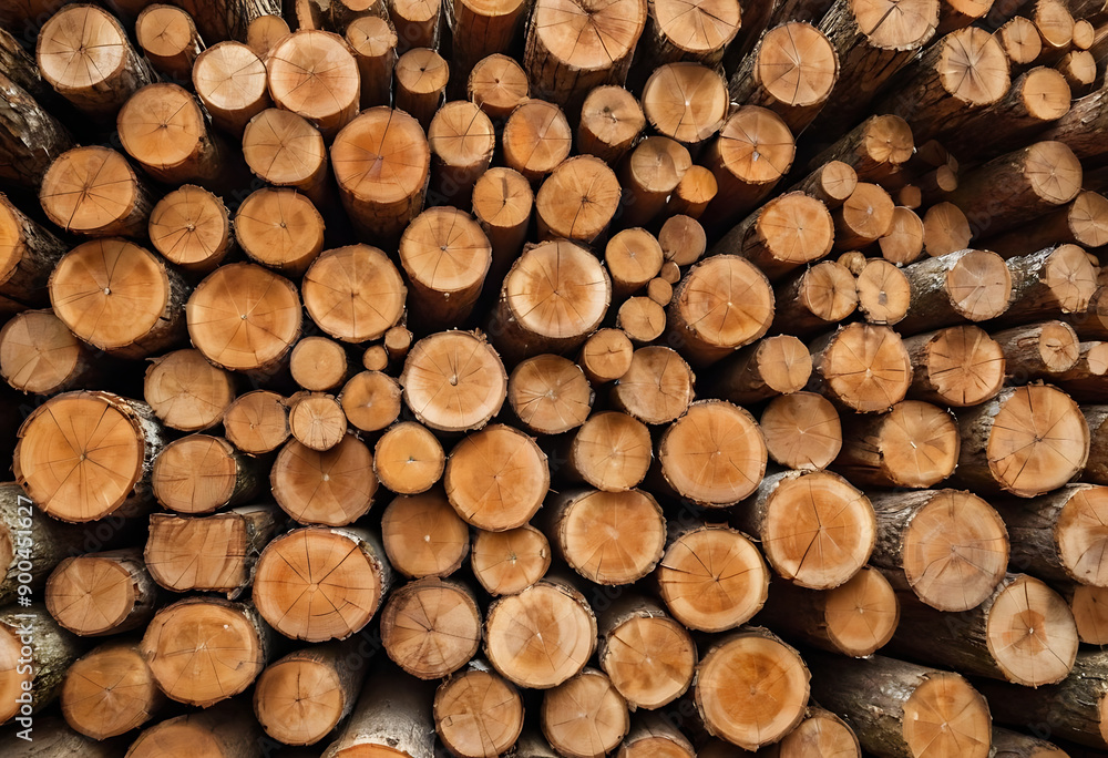 A close-up of stacked logs showcases the natural beauty and versatility of wood, perfect for construction, lumber, forestry, or environmental themes. A close-up of stacked logs showcases the natural beauty and versatility of wood, perfect for construction, lumber, forestry, or environmental themes.