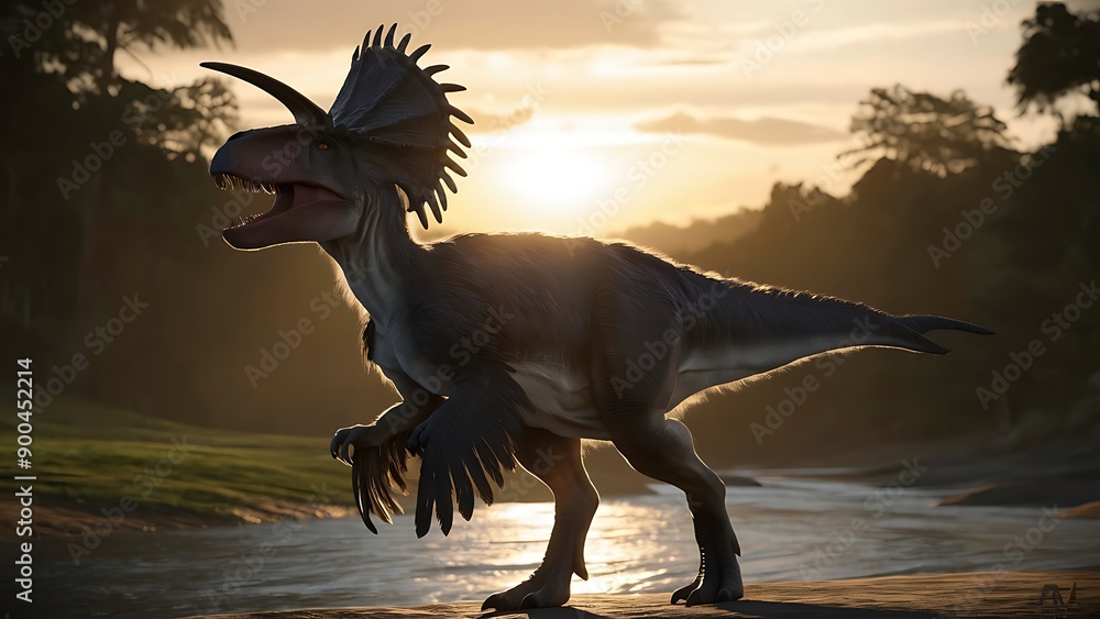 Fototapeta premium 3d render dinosaur 3d render illustration vector
