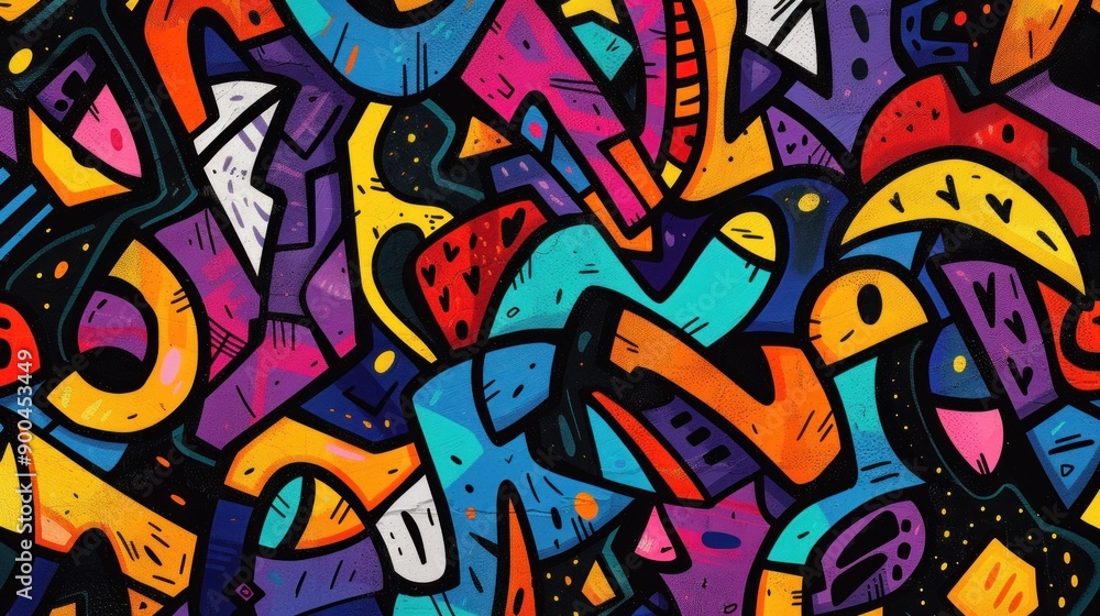 Obraz premium Graffiti Pattern Background