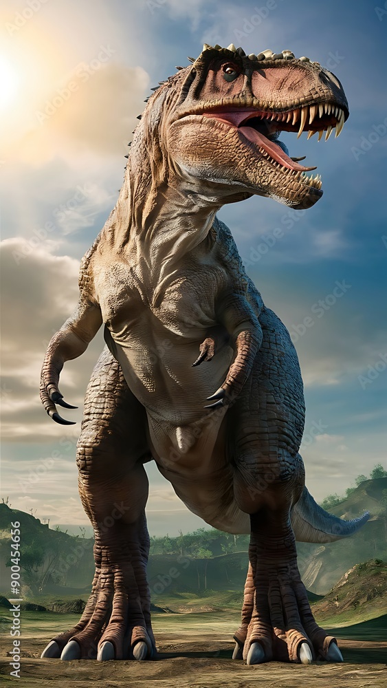 Fototapeta premium 3d render dinosaur 3d render illustration vector