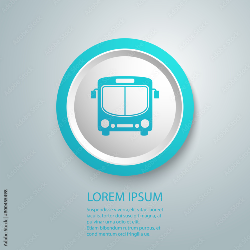 Bus icon symbol vector on white Bus icon symbol vector on white