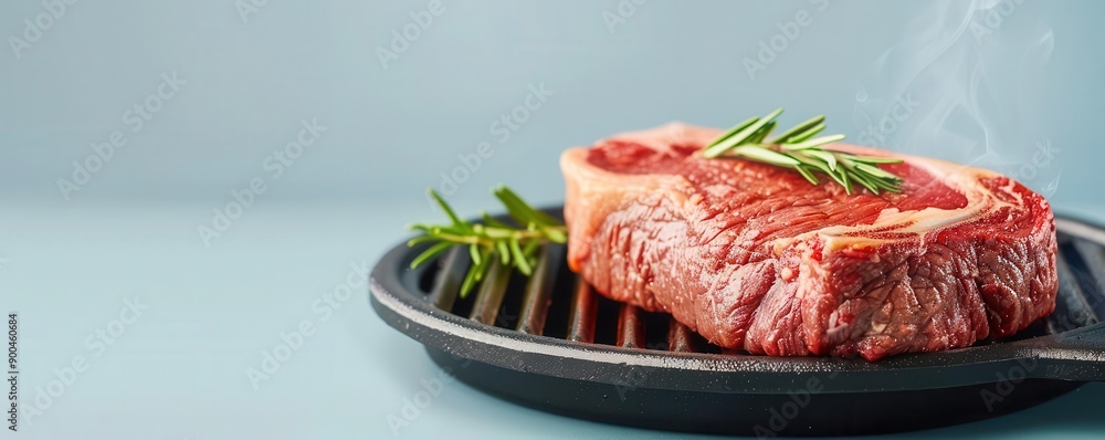 Grilling perfection, dry aged steak, flat design illustration Grilling perfection, dry aged steak, flat design illustration