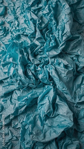 Wallpaper Mural Scrunched cyan paper background Torontodigital.ca