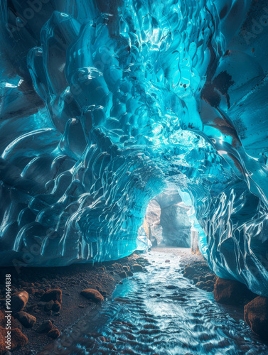 Blue hole, natural wonder, ice cave, river