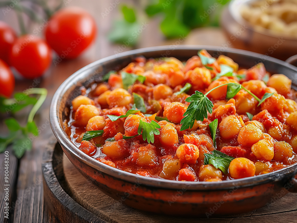 Chana masala - popular indian food dish Chana masala - popular indian food dish