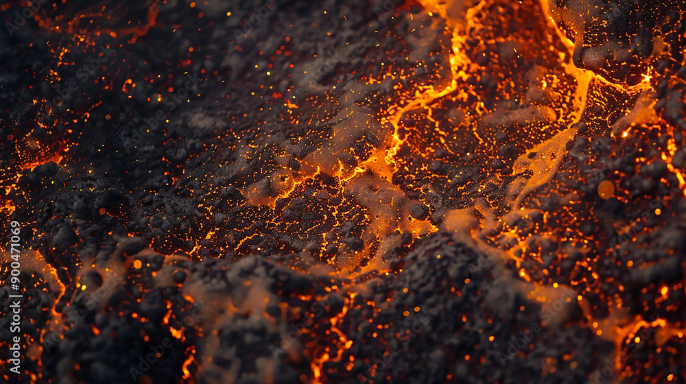 Close-up of molten metal being poured. Close-up of molten metal being poured.