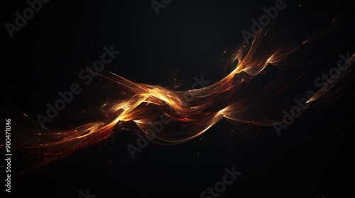 Glittering particles flowing in a dark space