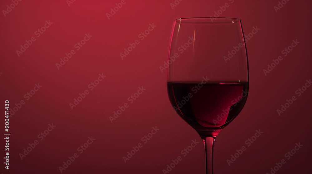 Glass of wine on burgundy background. Glass of wine on burgundy background.