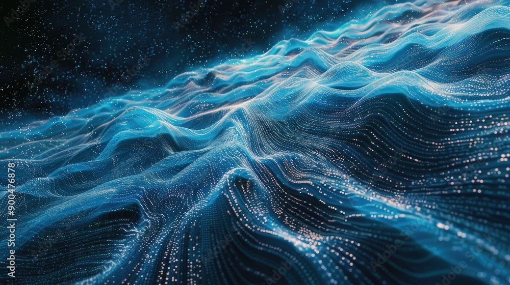 Abstract Blue and White Wavy Texture with Glitter Abstract Blue and White Wavy Texture with Glitter
