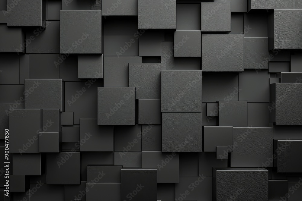 Abstract Black Geometric Square Pattern Abstract Black Geometric Square Pattern