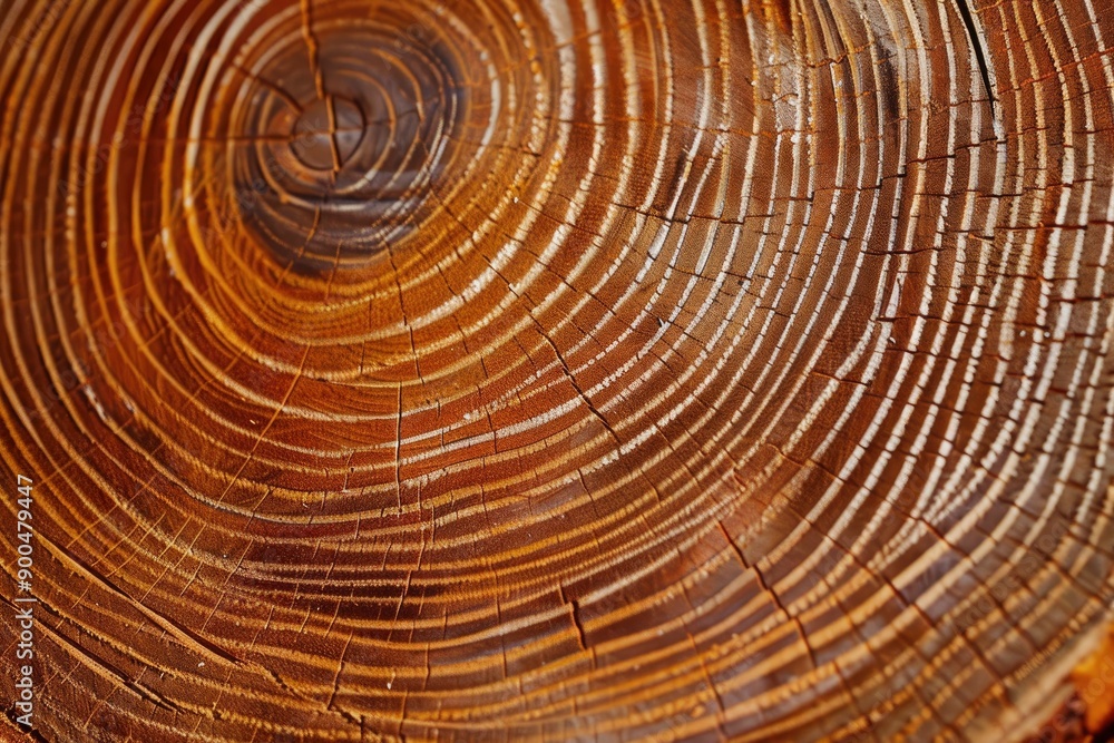 Close-up view of timber tree rings, generative ai Close-up view of timber tree rings, generative ai