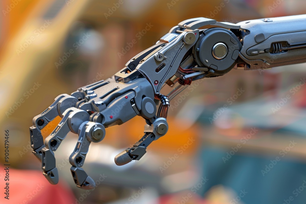 Close up of a robotic hand with detailed mechanical joints showcasing advanced robotics and precise engineering Close up of a robotic hand with detailed mechanical joints showcasing advanced robotics and precise engineering