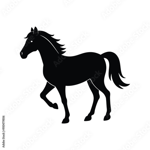 A silhouette of a horse Vector illustration Design © creativedesign309