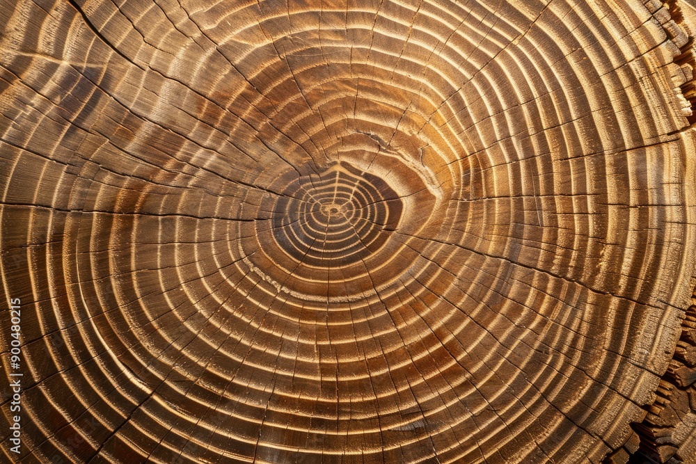 Close-up view of timber tree rings, generative ai Close-up view of timber tree rings, generative ai