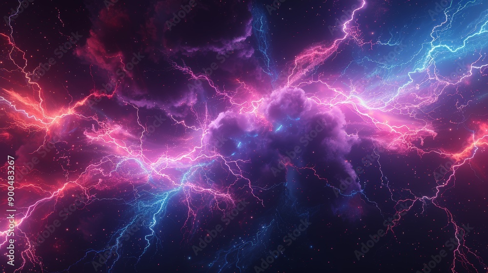Abstract lightning patterns with dynamic designs and vibrant colors Abstract lightning patterns with dynamic designs and vibrant colors