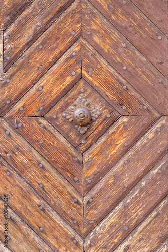 Obraz na płótnie The old wooden door - grunge background texture for design w salonie
